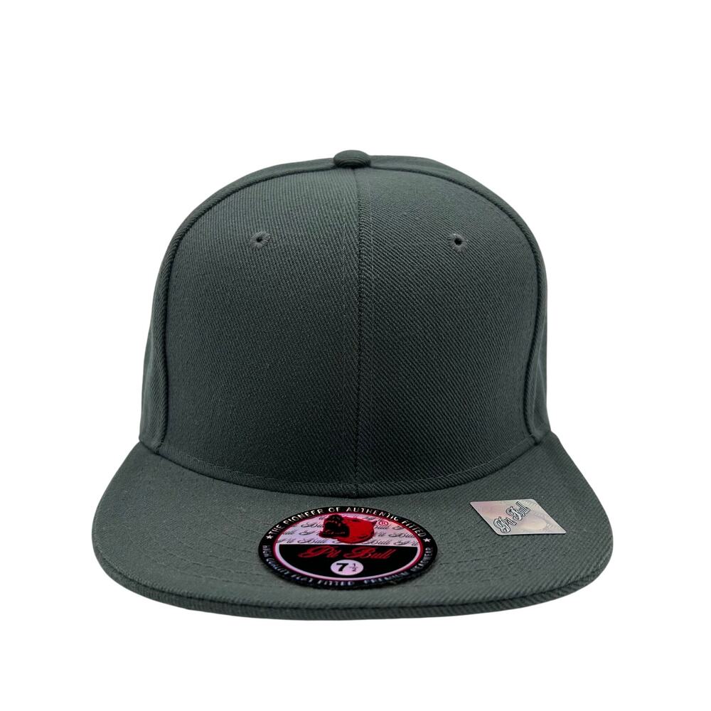 Pit Bull Flat Fitted Baseball Hat 7.5 Solid Teal Vintage Cap New with Stickers